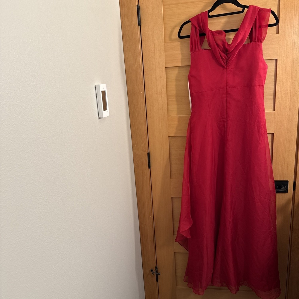 Formal Red Dress Size 10 Long Flowy Romantic Layers New With Tags